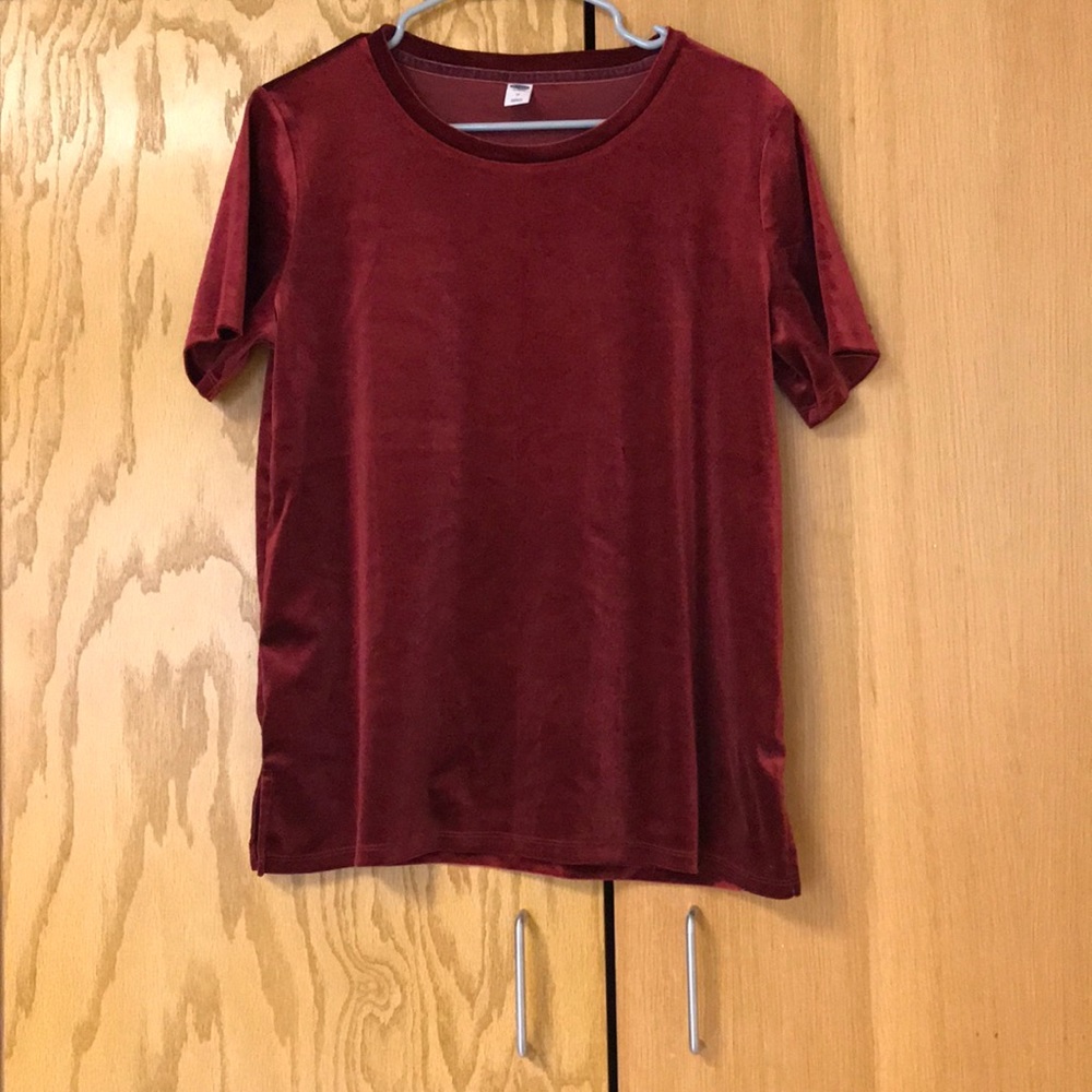 Old Navy velvet short sleeve top